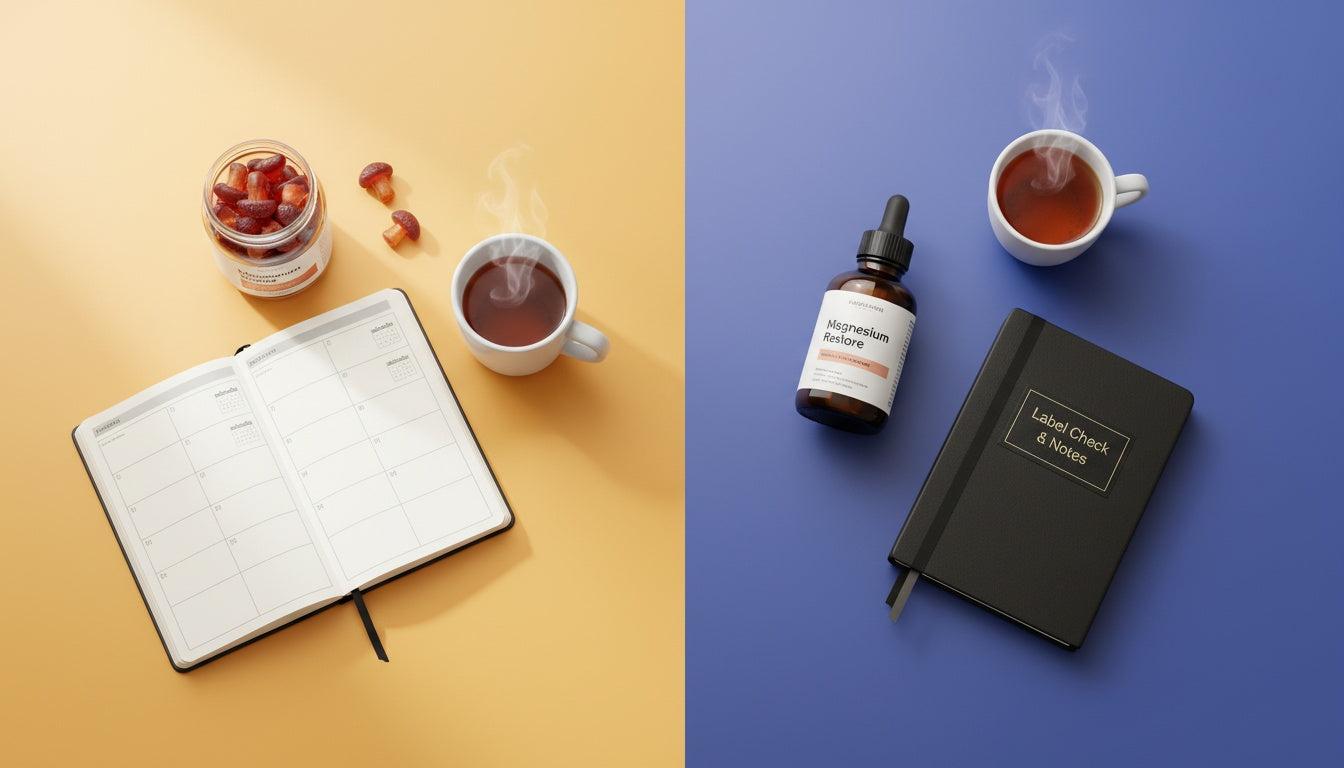 Magnesium Glycinate + Adaptogenic Gummies: How to Separate Daytime and Evening Routines