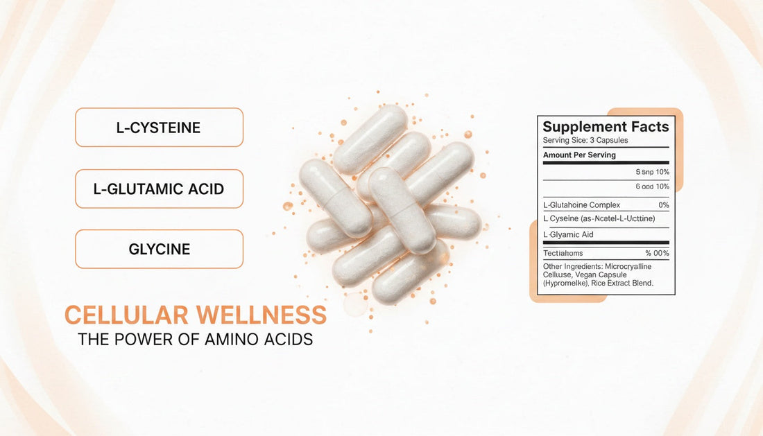 Glutathione Precursors Explained: Cysteine, Glutamic Acid and Glycine on the Label