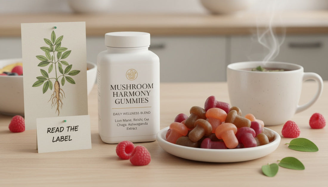 Ashwagandha in Mushroom Gummies: How to Read Adaptogen Claims Without Overstating Benefits