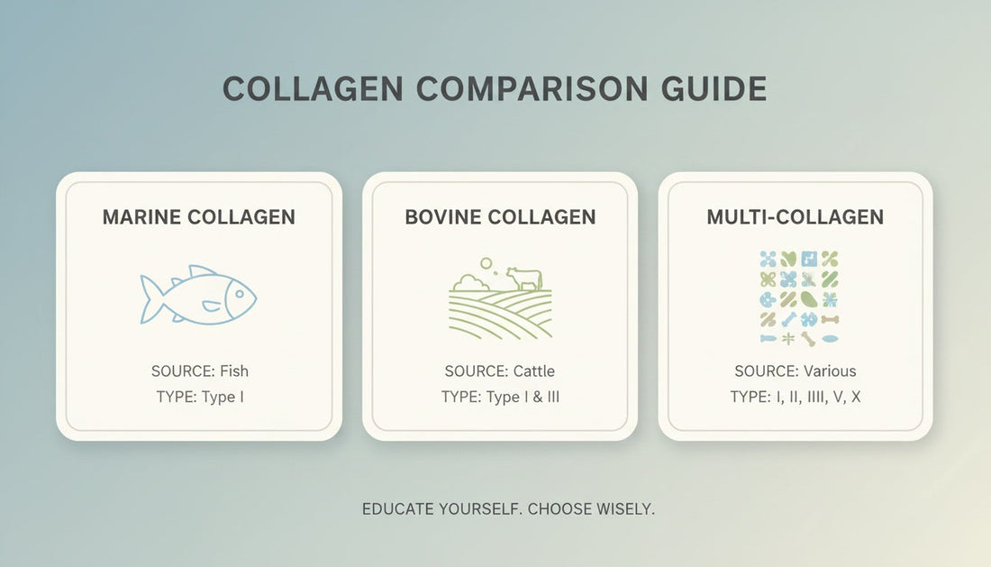 Marine Collagen vs Bovine Collagen vs Multi-Collagen: What Is the Difference?