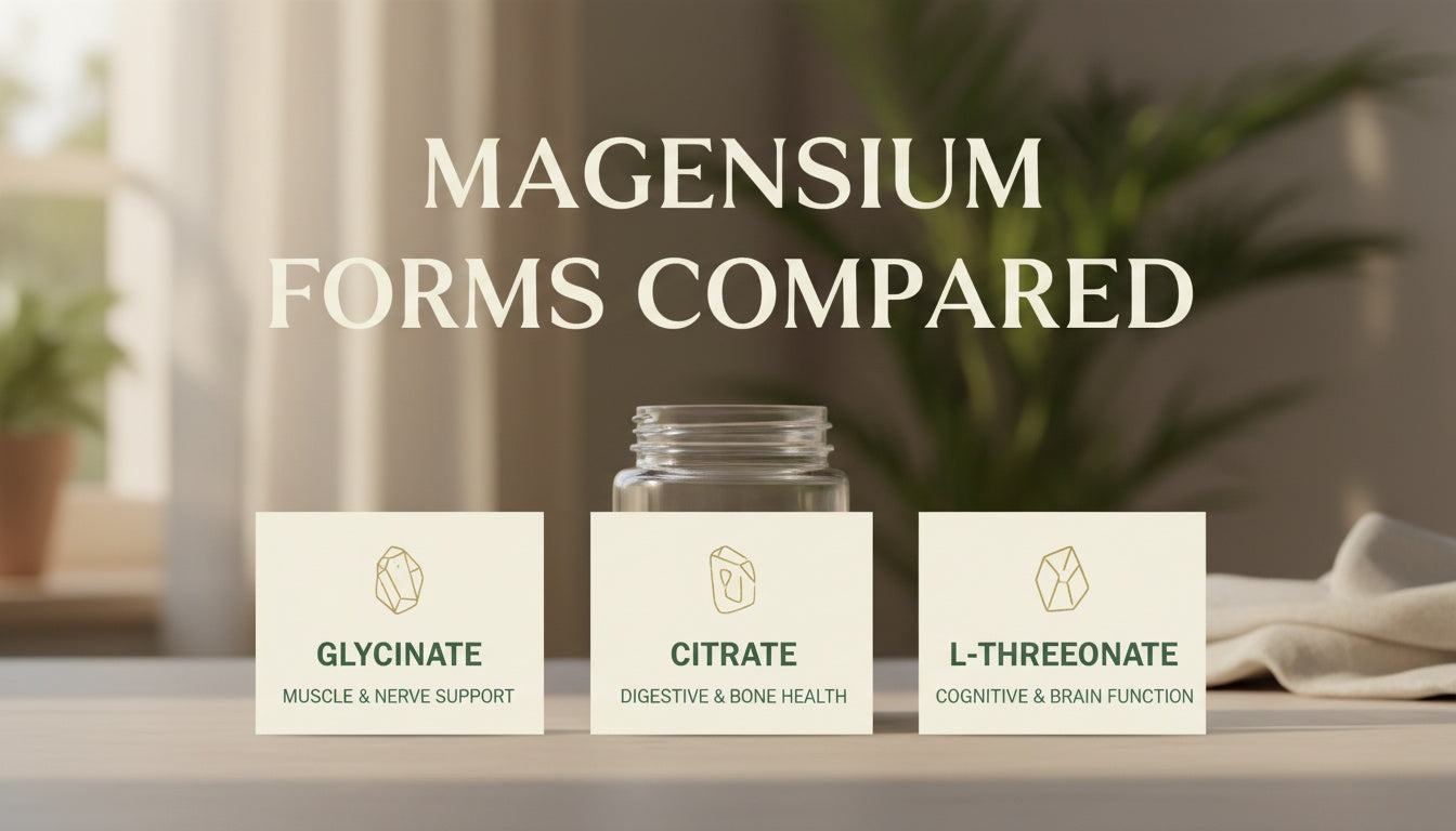 Magnesium Glycinate vs Citrate vs L-Threonate: A Simple Label Guide