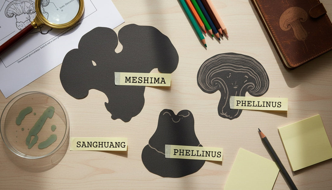 Meshima, Sanghuang, Phellinus: Sorting Out a Confusing Mushroom Label