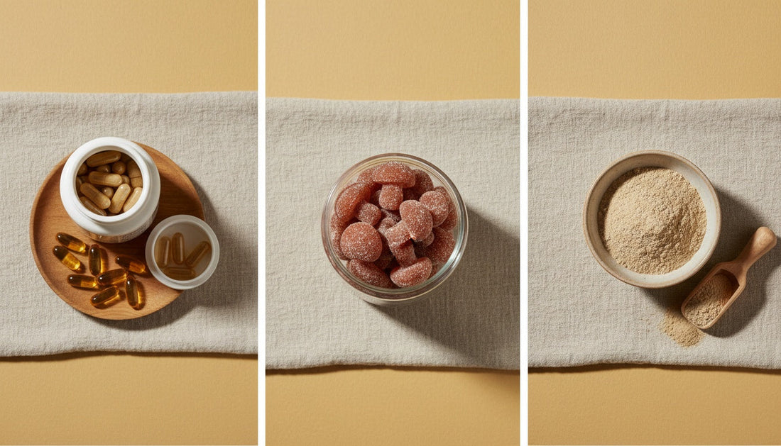 Mushroom Gummies Compared by Format: Dose Transparency, Sweeteners, and Daily Use