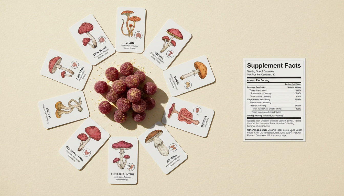 15 Functional Mushrooms in Gummies: Ingredient Roles Without Immune-Booster Claims