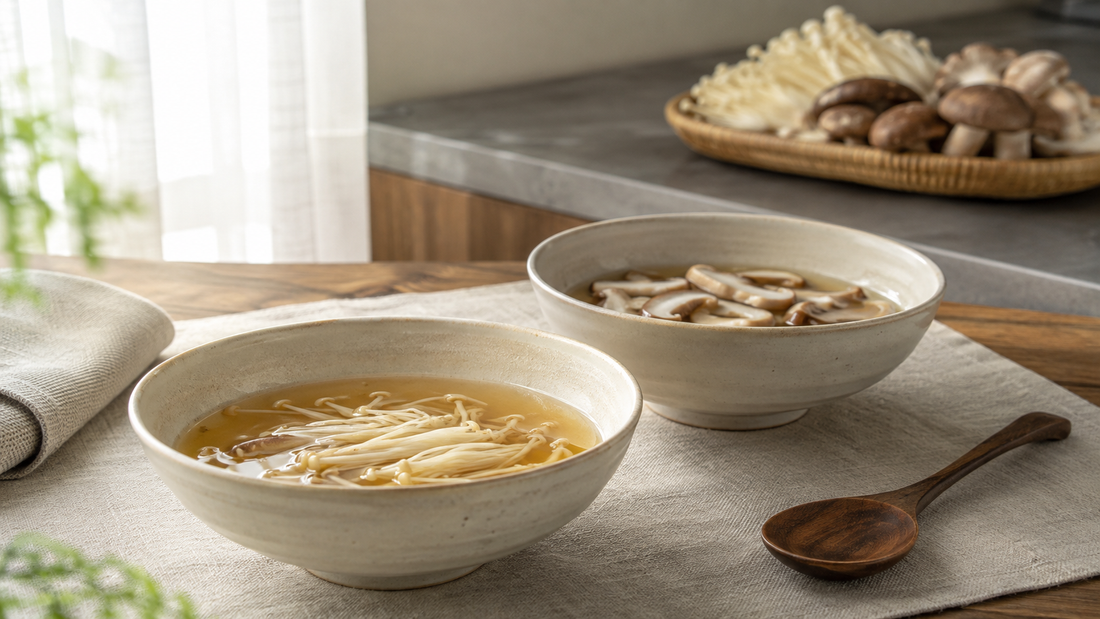 Enoki vs Shiitake: Flavor, Texture, Cooking, and Safety