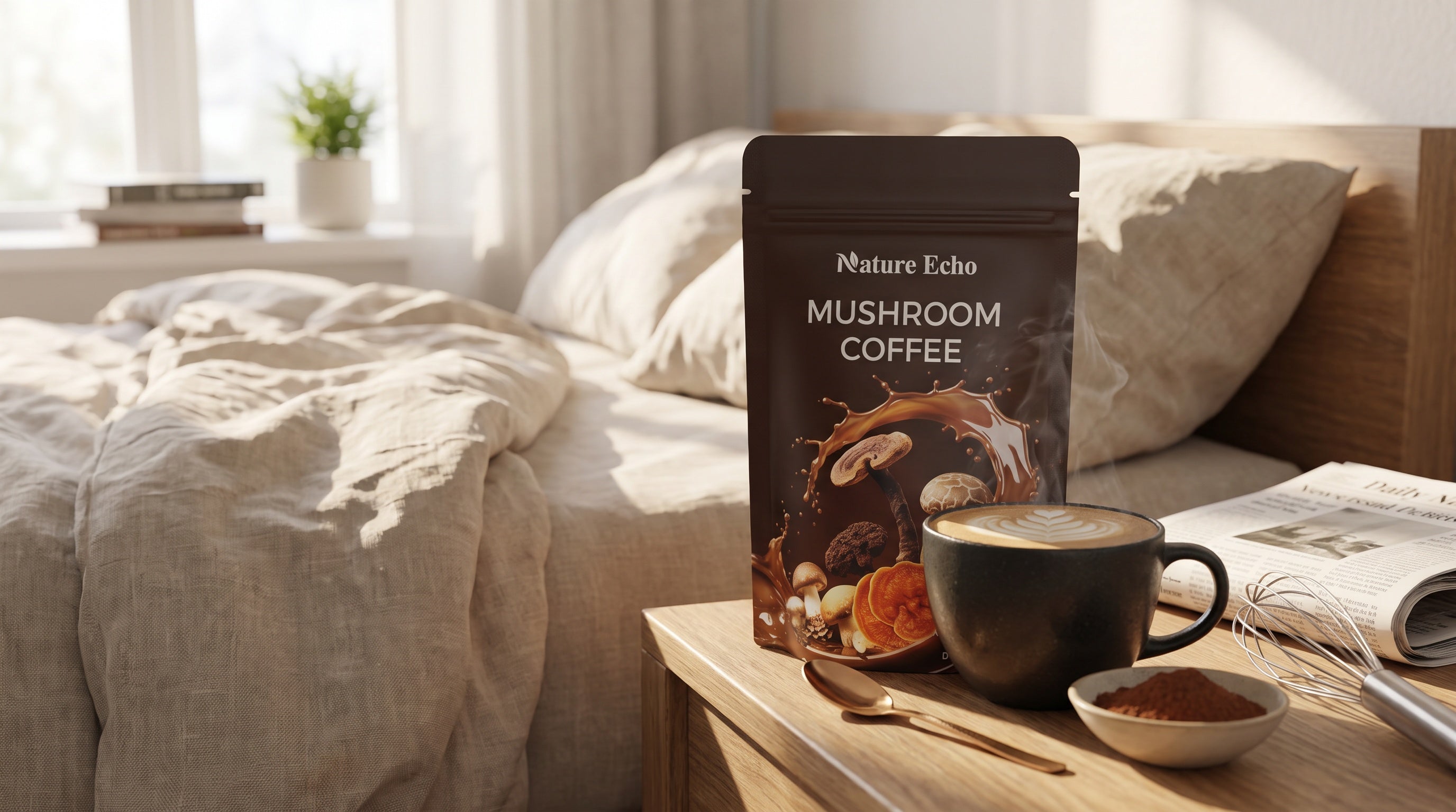 Easy Iced Mushroom Coffee Smoothie with Nature Echo