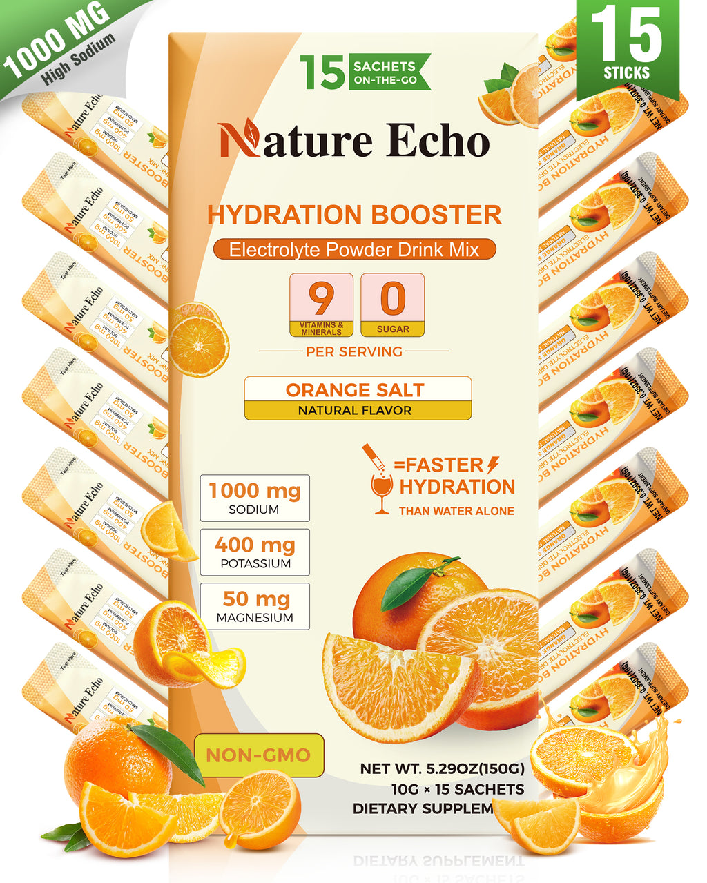 Electrolyte Orange Salt Powder Packets