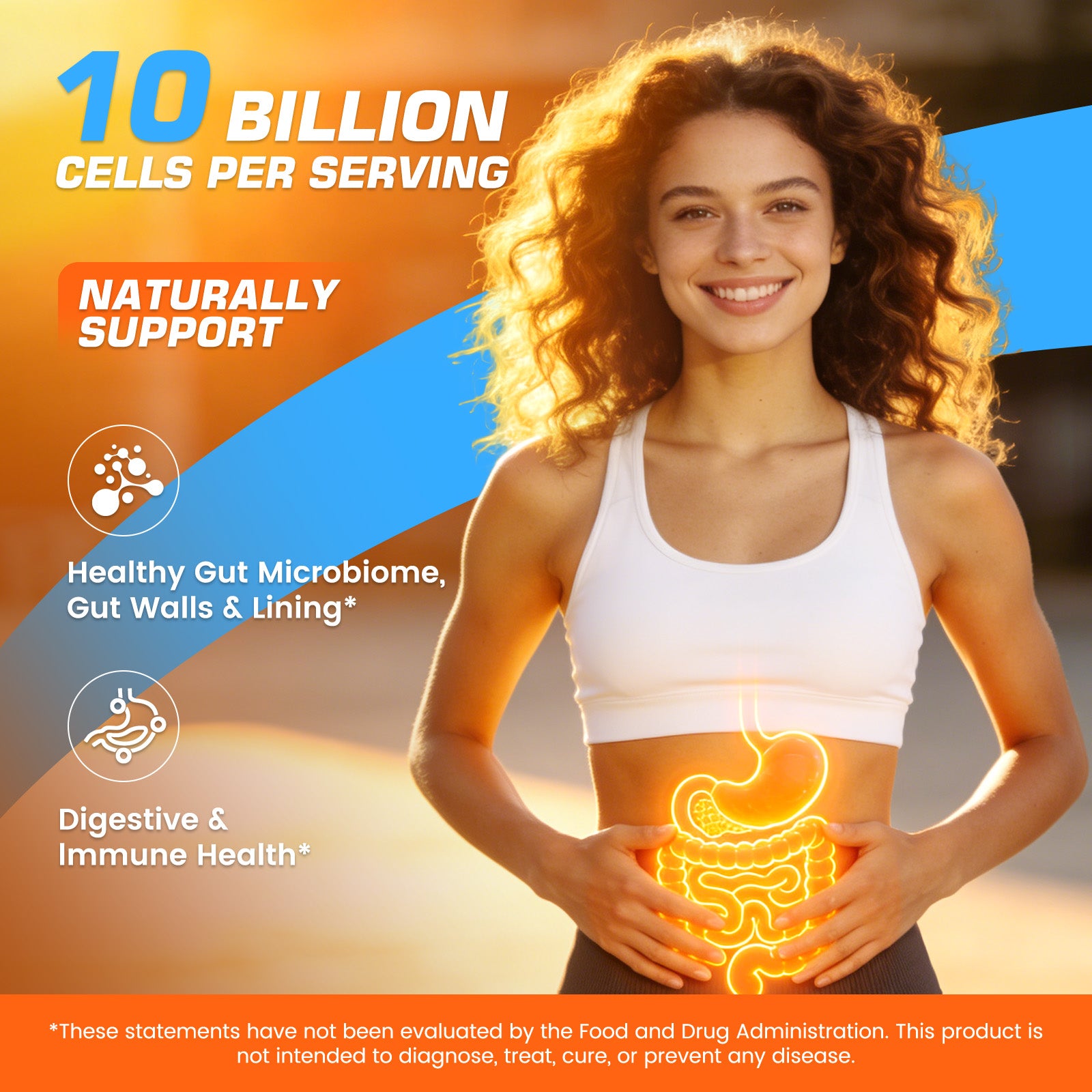 Akkermansia Probiotic Capsules — 10 Billion Cells | 7-in-1 Synbiotic Formula