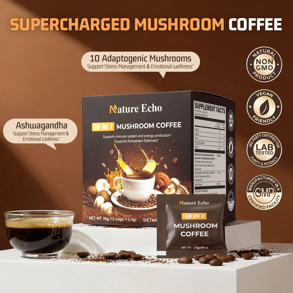 10 in 1 Mushroom Coffee with Ashwagandha