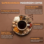 Mushroom Coffee 15 in 1 Superfood Mushrooms with Ashwagandha
