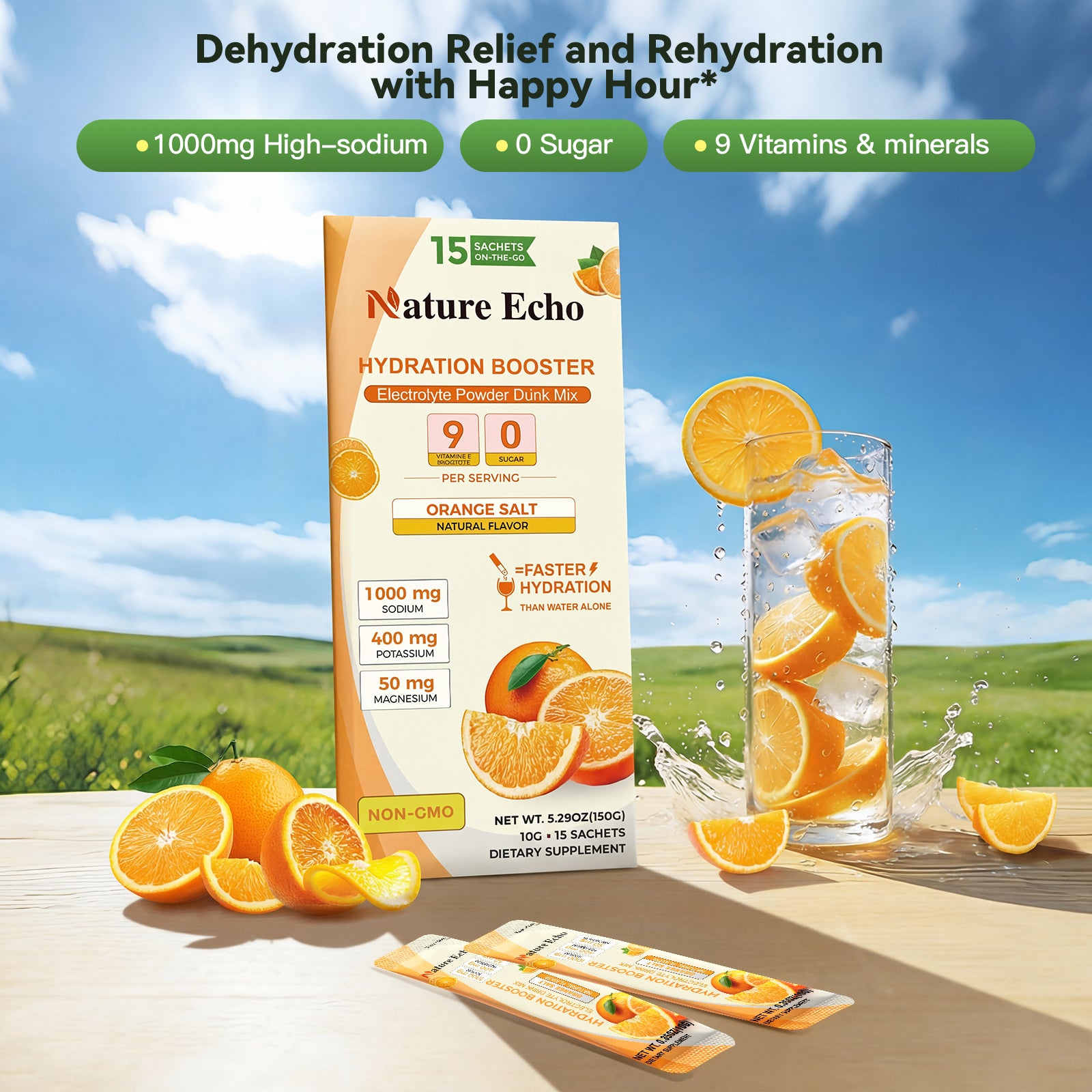 Electrolyte Orange Salt Powder Packets