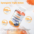 CoQ10 Gummies with Vitamin D3 & K2 — 100mg CoQ10 | Heart & Bone Support