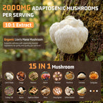 Mushroom Coffee 15 in 1 Superfood Mushrooms with Ashwagandha