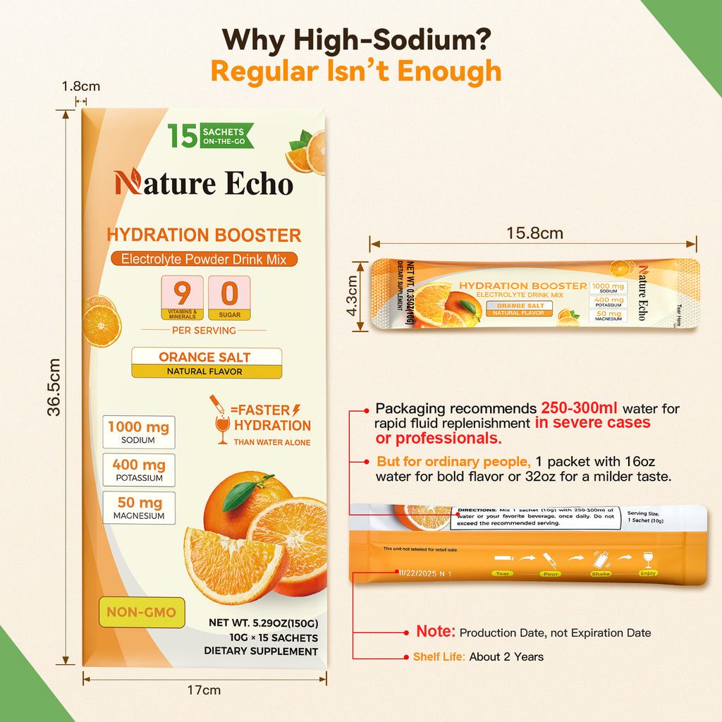 Electrolyte Orange Salt Powder Packets