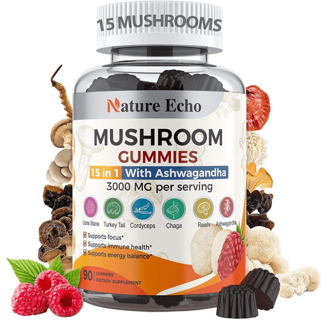 Mushroom Gummies — 15-in-1 with Ashwagandha