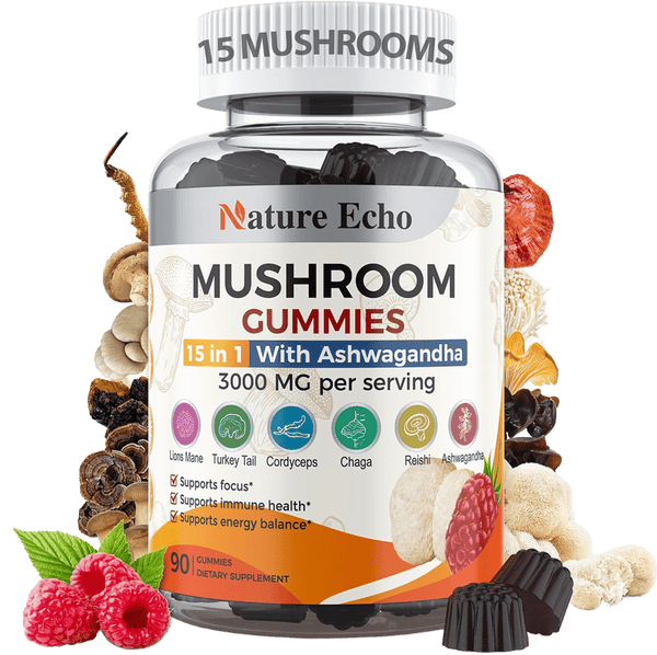 Mushroom Gummies — 15-in-1 with Ashwagandha