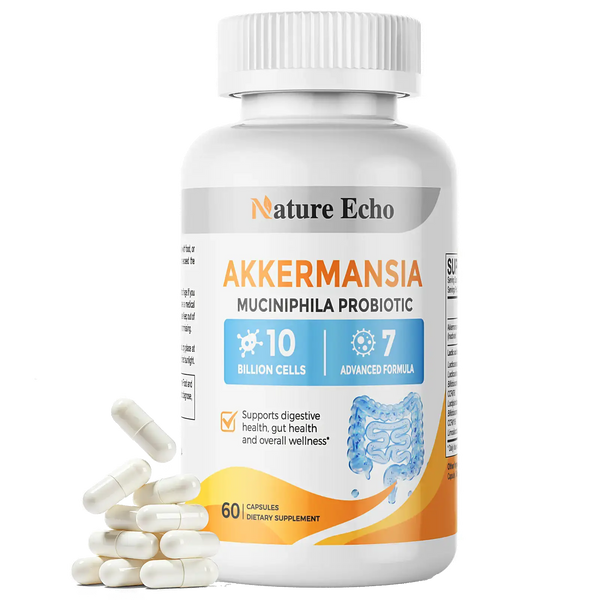 Akkermansia Probiotic Capsules — 10 Billion Cells | 7-in-1 Synbiotic Formula