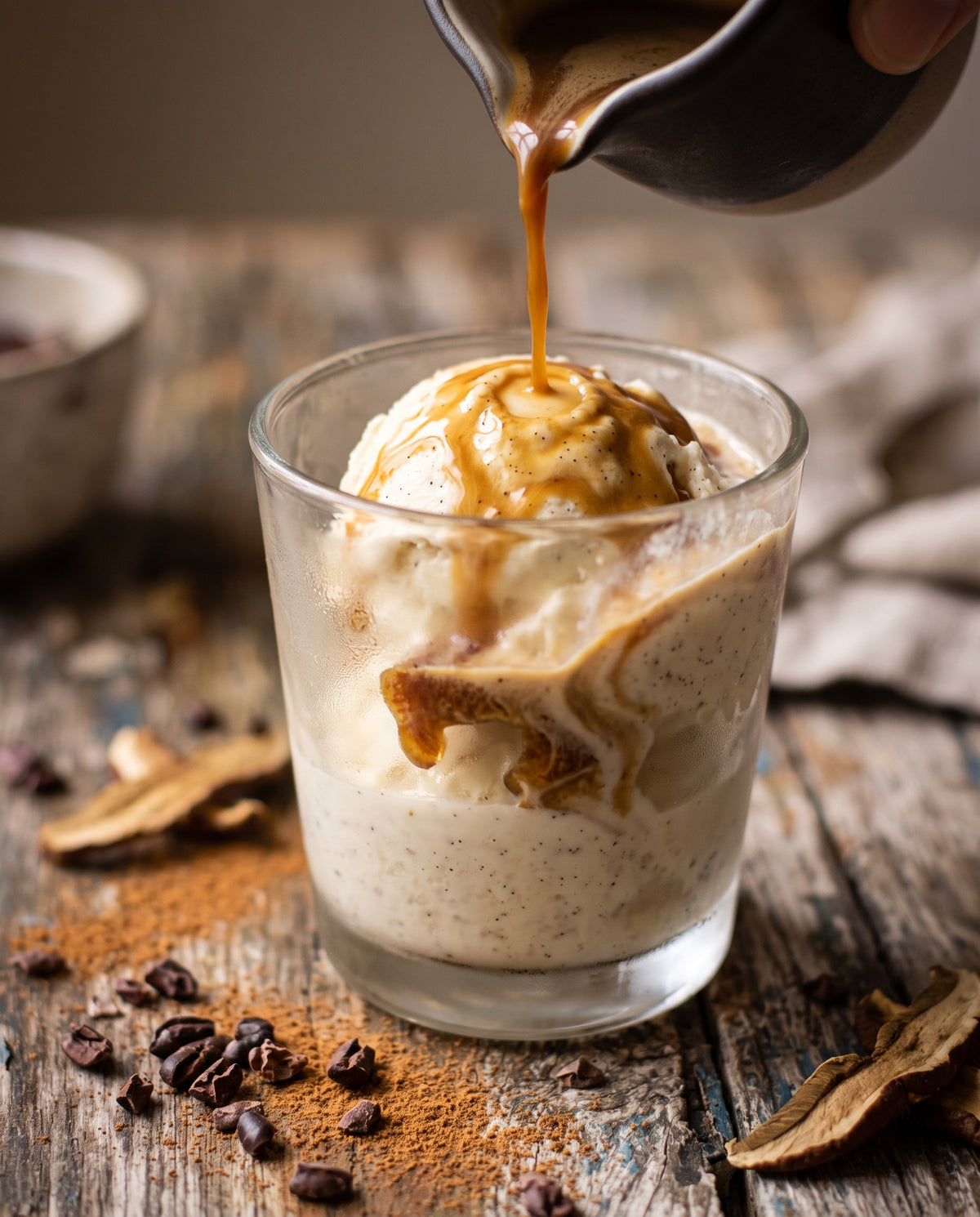 Mushroom Coffee Affogato-Style Cup