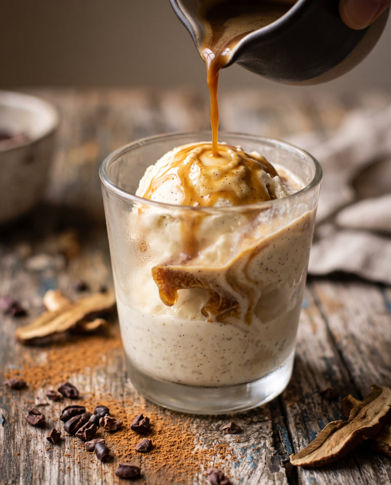 Mushroom Coffee Affogato-Style Cup