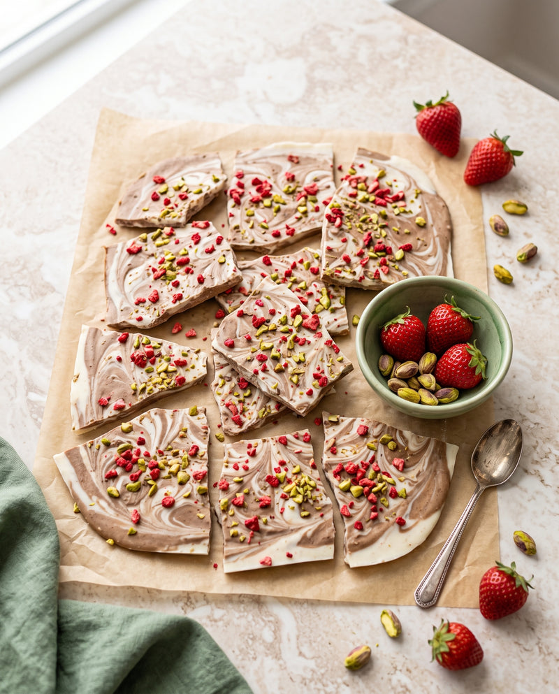 Frozen Mushroom Coffee Yogurt Bark