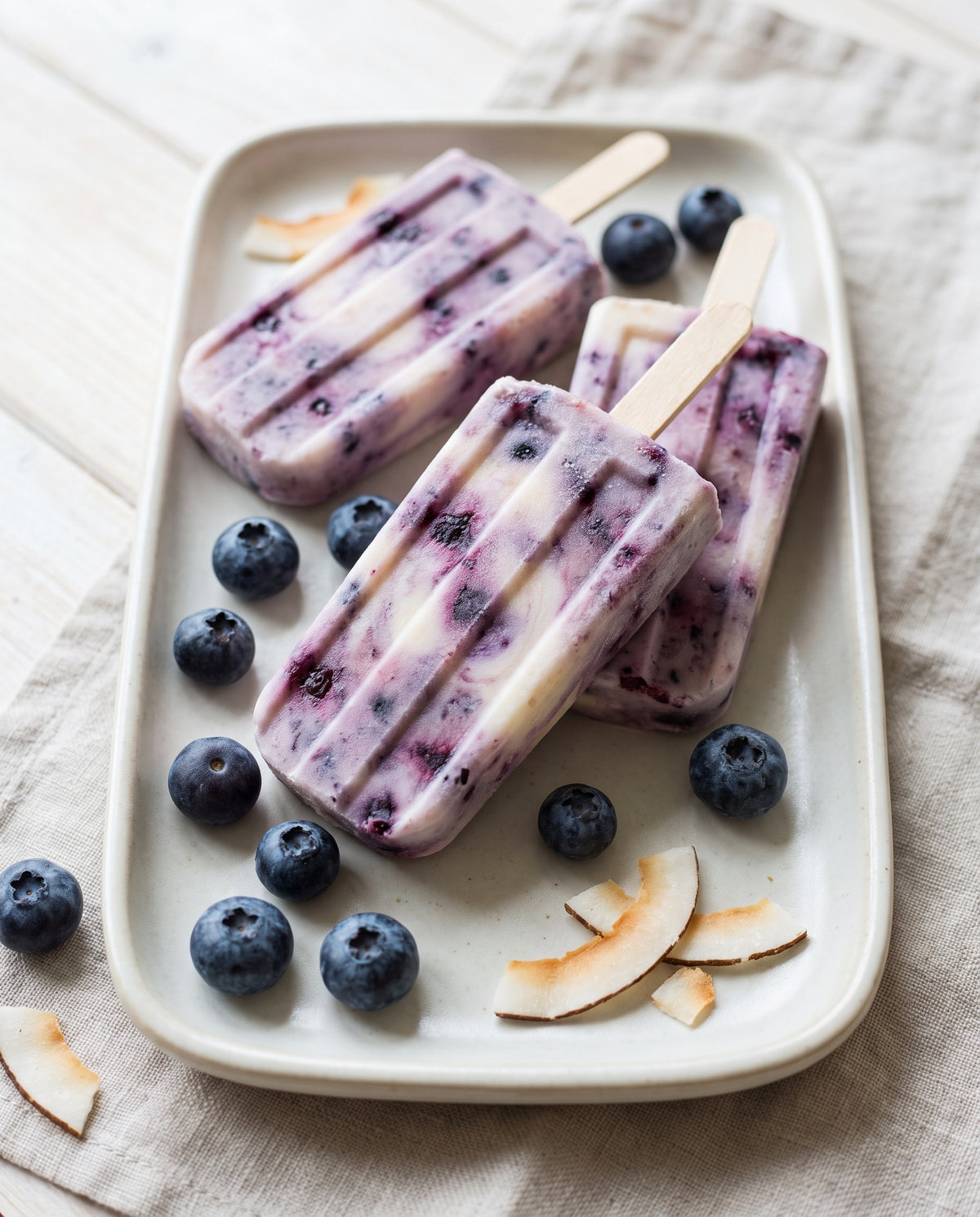 Blueberry Coconut Electrolyte Popsicles