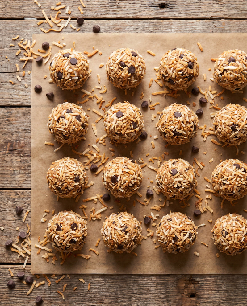 Coconut Chocolate Chip Collagen Energy Bites