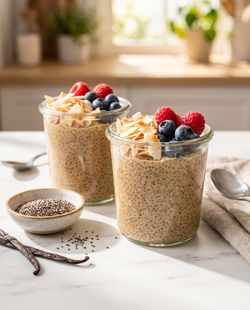 Mushroom Coffee Chia Pudding