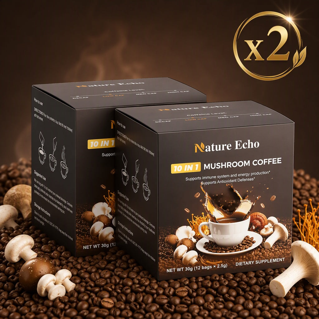 2 Pack - 10 in 1 Mushroom Coffee with Ashwagandha